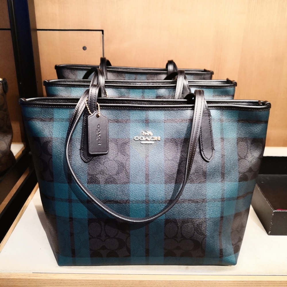 COACH ZIP TOP TOTE IN SIGNATURE CANVAS